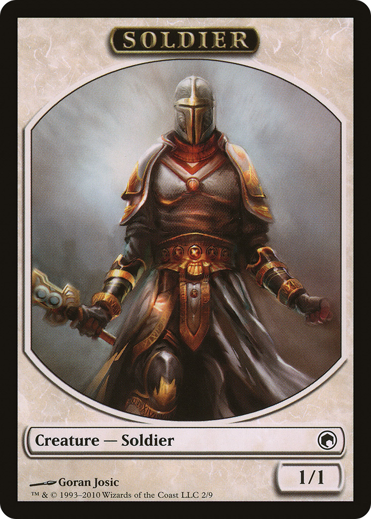 Soldier Token (SOM-002) - Scars of Mirrodin Tokens