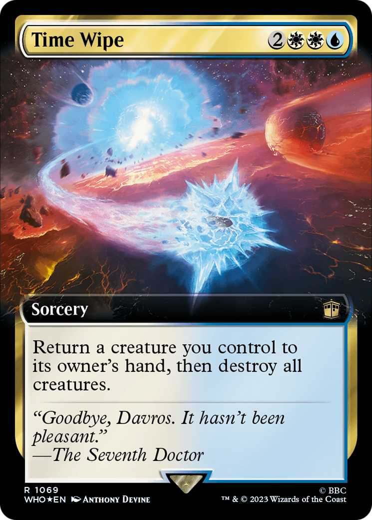 Time Wipe (Extended Art) (Surge Foil) (WHO-1069) - Doctor Who: (Extended Art) Foil