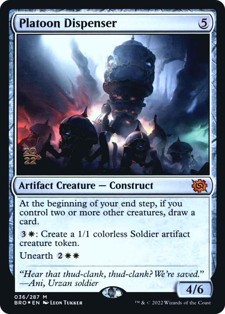 Platoon Dispenser (PRE-036) - The Brothers' War Promos Foil