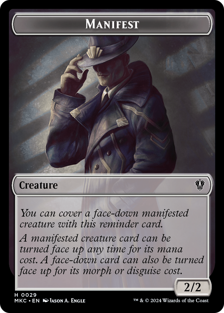 Manifest (TMKC-029) - Murders at Karlov Manor Commander Tokens Foil