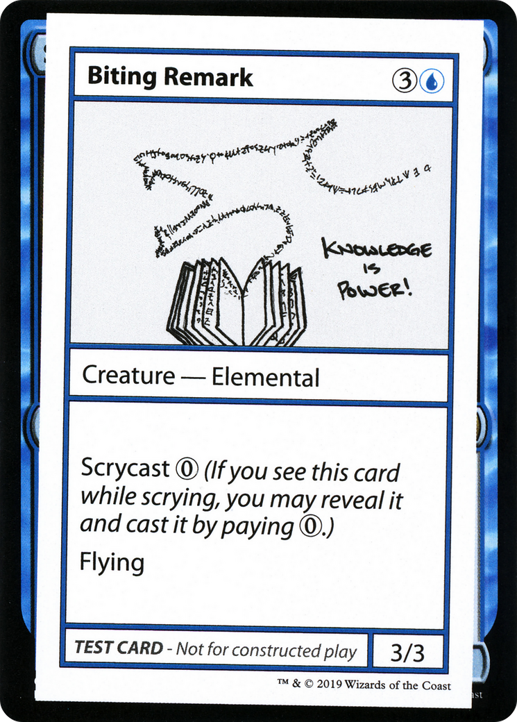Biting Remark (No PW Symbol) (CMB1-017) - Mystery Booster Playtest Cards 2021
