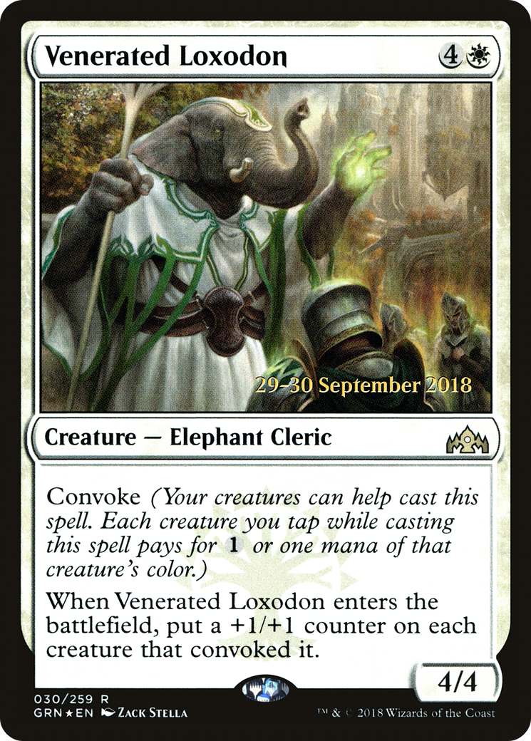 Venerated Loxodon (PRE-030) - Guilds of Ravnica Promos Foil