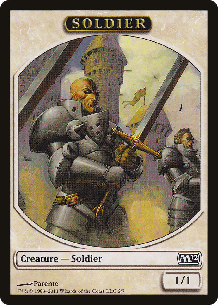 Soldier Token (M12-002) - Magic 2012 Tokens
