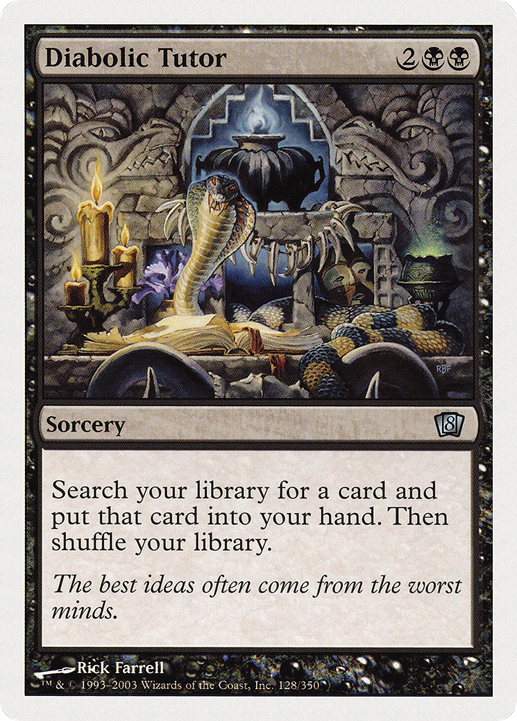 Diabolic Tutor (8ED-128) - 8th Edition Foil