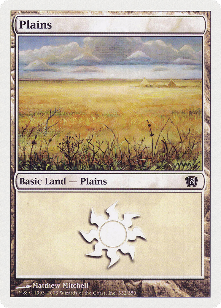 Plains (332) (8ED-332) - 8th Edition Foil