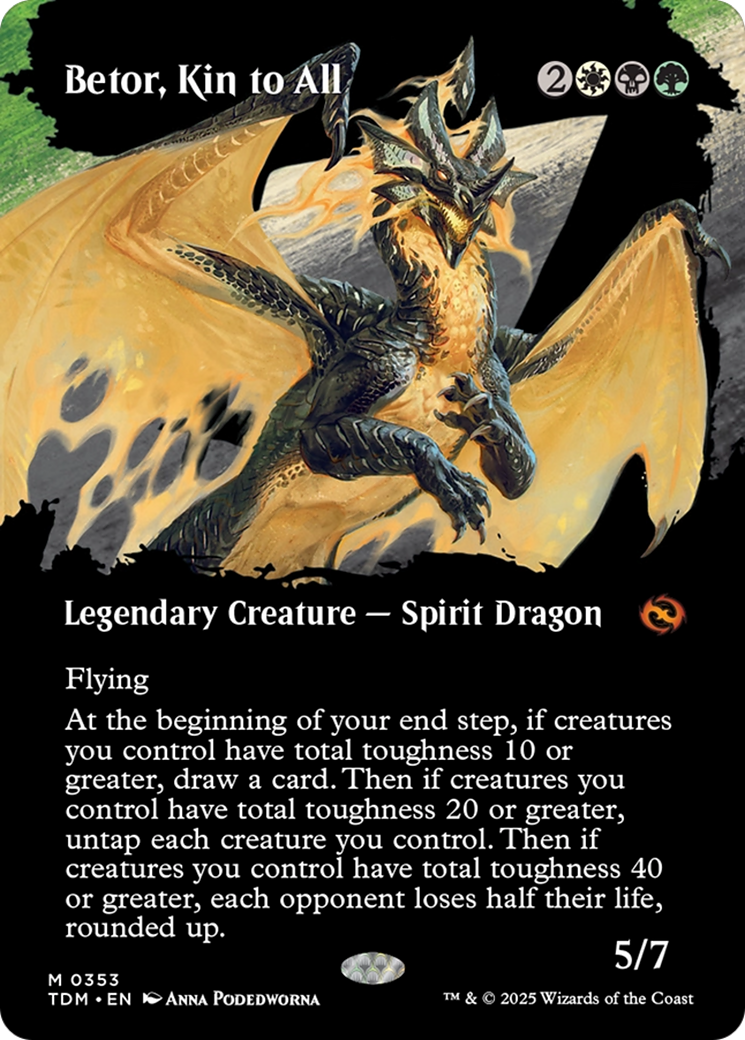 Betor, Kin to All (Borderless) (TDM-353) - Tarkir: Dragonstorm: (Showcase) (Borderless)