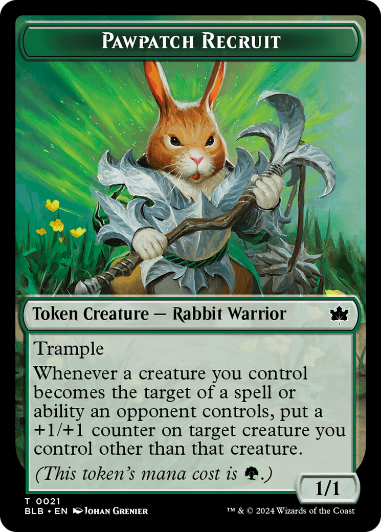 Pawpatch Recruit Token (BLB-021) - Bloomburrow Tokens
