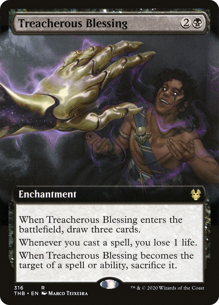 Treacherous Blessing (Extended Art) (THB-316) - Theros Beyond Death: (Extended Art)