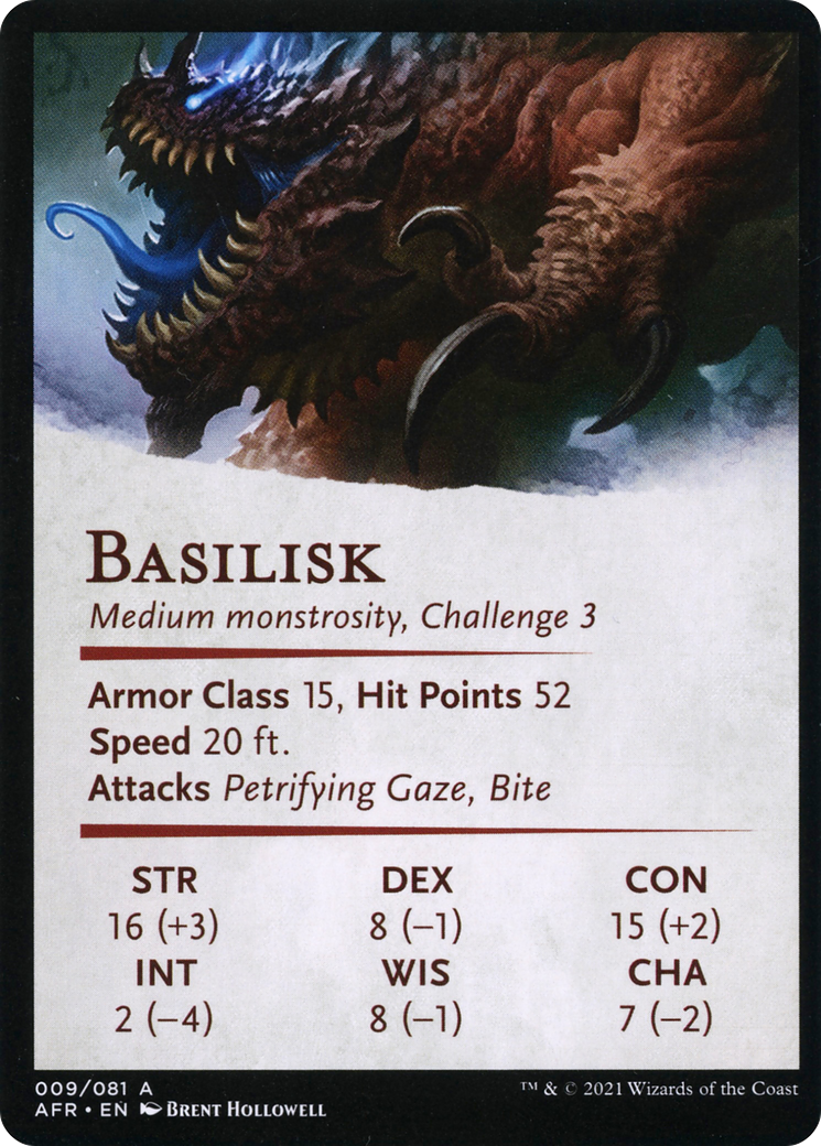 Underdark Basilisk // Basilisk (AAFR-009) - Adventures in the Forgotten Realms Art Series (Borderless)