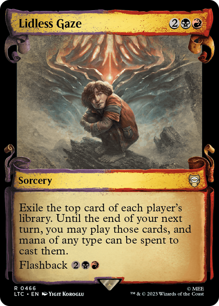 Lidless Gaze (Showcase Scrolls) (LTC-466) - Tales of Middle-earth Commander: (Showcase) Foil