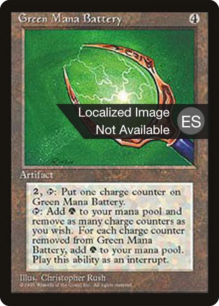 Green Mana Battery (4BB-) - Fourth Edition Foreign Black Border