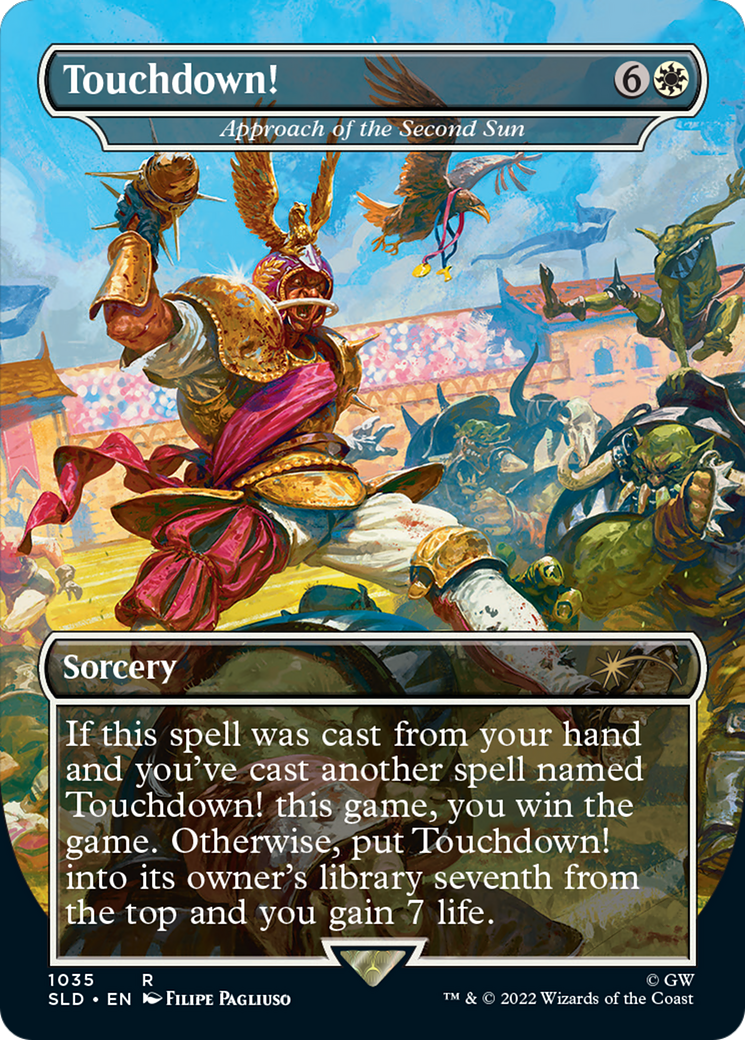 Touchdown! - Approach of the Second Sun (Borderless) (SLD-1035) - Secret Lair Drop / Touchdown! (Borderless) Foil