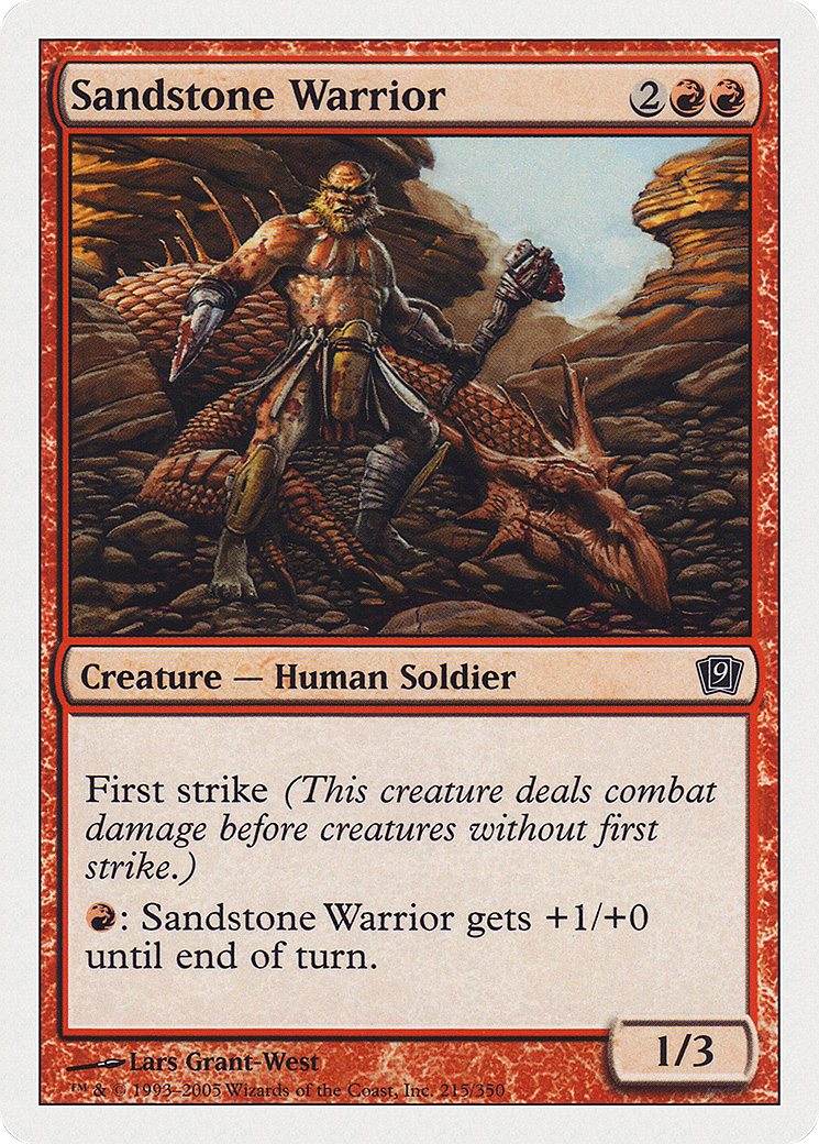 Sandstone Warrior (9ED-215) - 9th Edition Foil