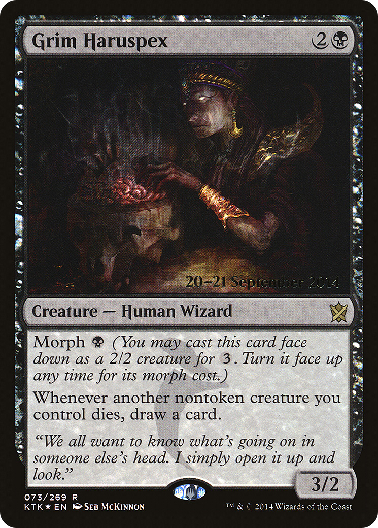 Grim Haruspex (PRE-073) - Khans of Tarkir Promos Foil