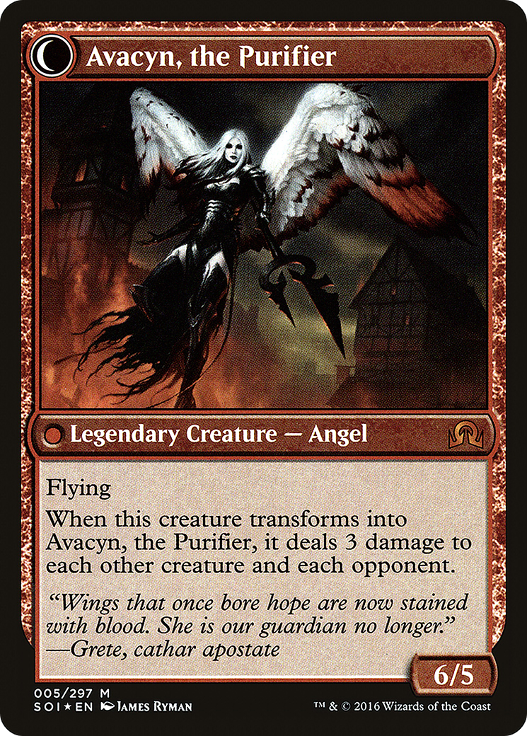 Archangel Avacyn (PRE-005) - Shadows over Innistrad Promos: (Double Faced Transform) Foil