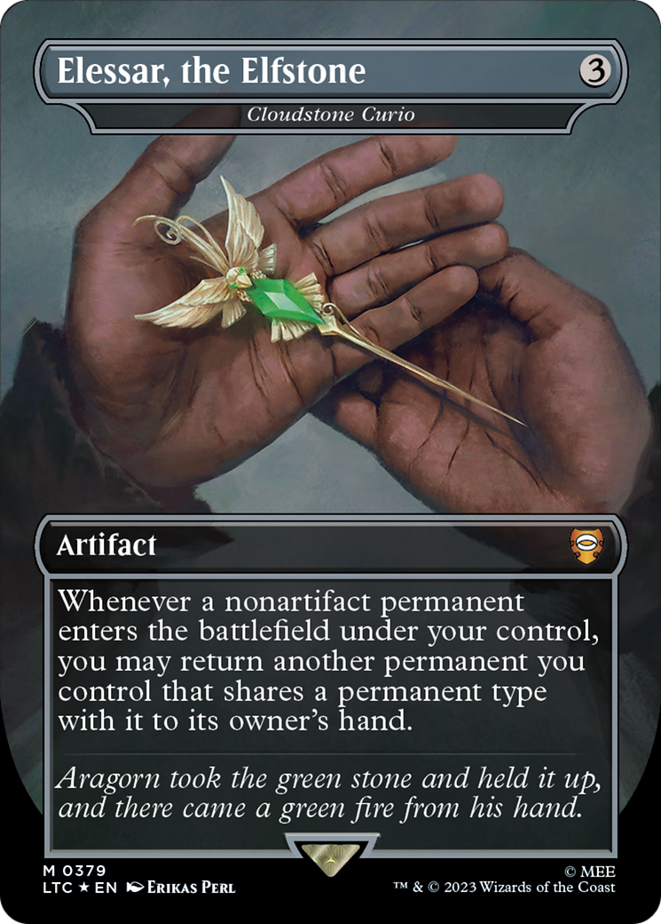 Elessar, the Elfstone - Cloudstone Curio (Surge Foil) (LTC-379) - Tales of Middle-earth Commander / Elessar, the Elfstone (Borderless) Foil
