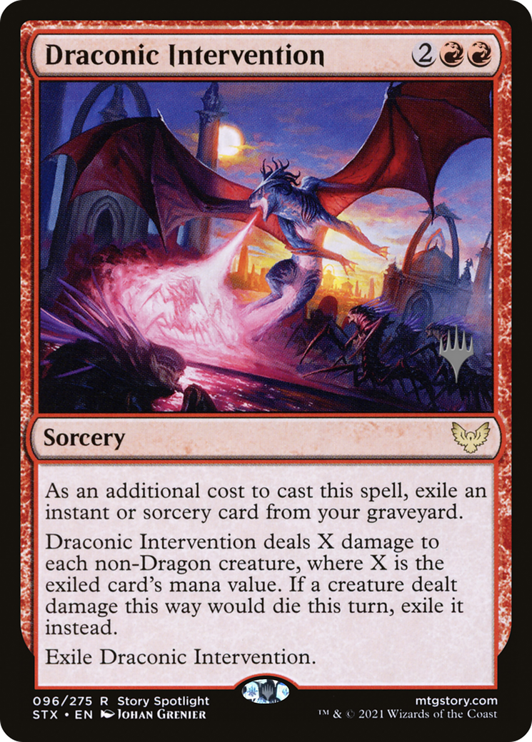 Draconic Intervention (PPSTX-96P) - Strixhaven: School of Mages Promos Foil
