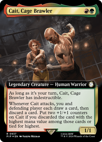 Cait, Cage Brawler (Extended Art) (Surge Foil) (PIP-937) - Fallout: (Extended Art) Foil