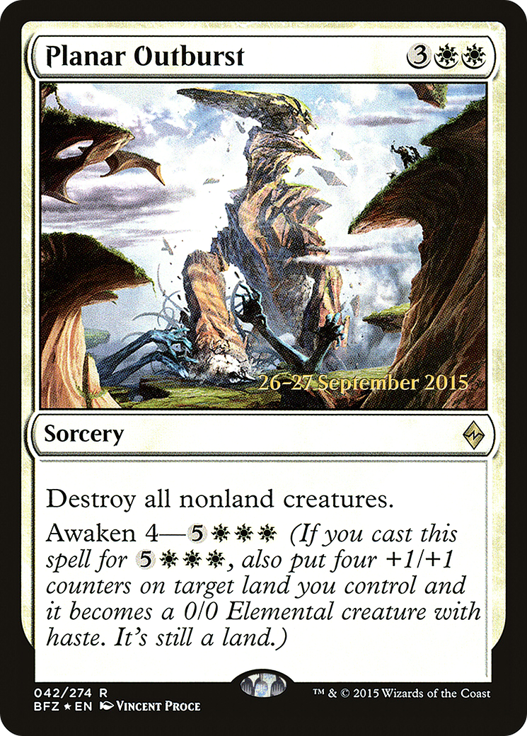 Planar Outburst (PRE-042) - Battle for Zendikar Promos Foil