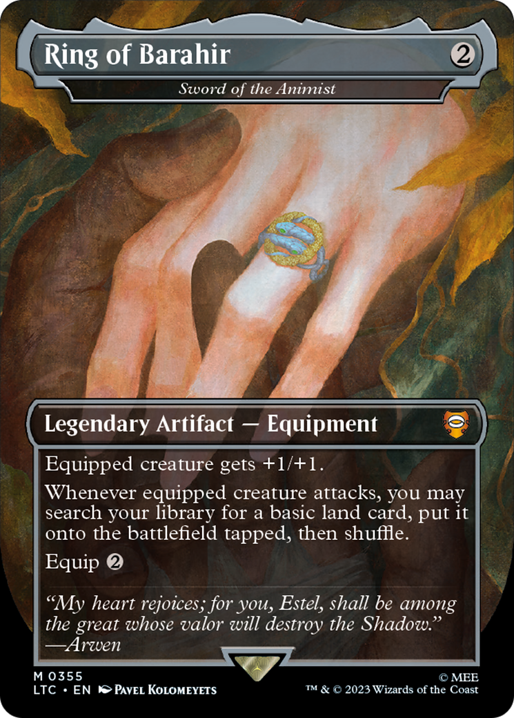 Ring of Barahir - Sword of the Animist (LTC-355) - Tales of Middle-earth Commander / Ring of Barahir (Borderless) Foil
