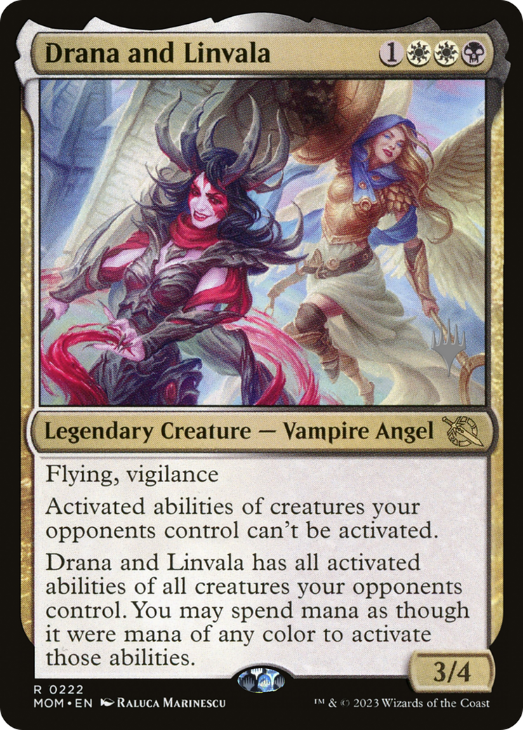 Drana and Linvala (PPMOM-222) - March of the Machine Promos Foil