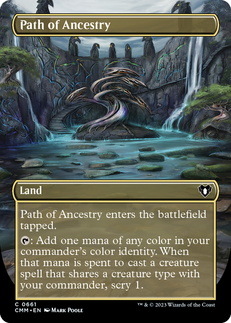 Path of Ancestry (Borderless) (CMM-661) - Commander Masters (Borderless)