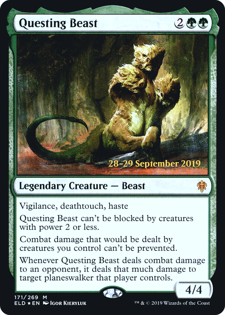 Questing Beast (PRE-171) - Throne of Eldraine Promos Foil