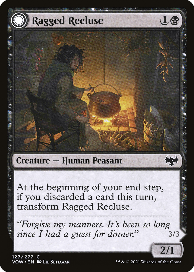 Ragged Recluse (VOW-127) - Innistrad: Crimson Vow: (Double Faced Transform) Foil