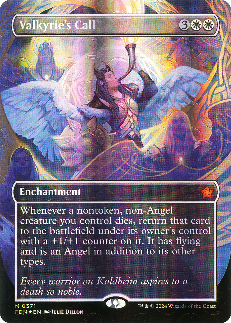 Valkyrie's Call (Borderless) (Mana Foil) (FDN-371) - Foundations: (enchantment) (Borderless) Foil