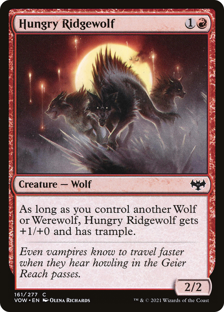 Hungry Ridgewolf (VOW-161) - Innistrad: Crimson Vow