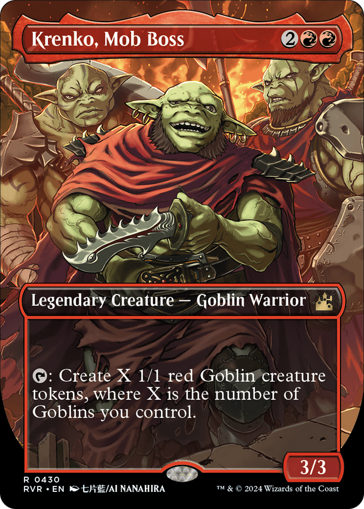 Krenko, Mob Boss (Anime Borderless) (RVR-430) - Ravnica Remastered (Borderless)