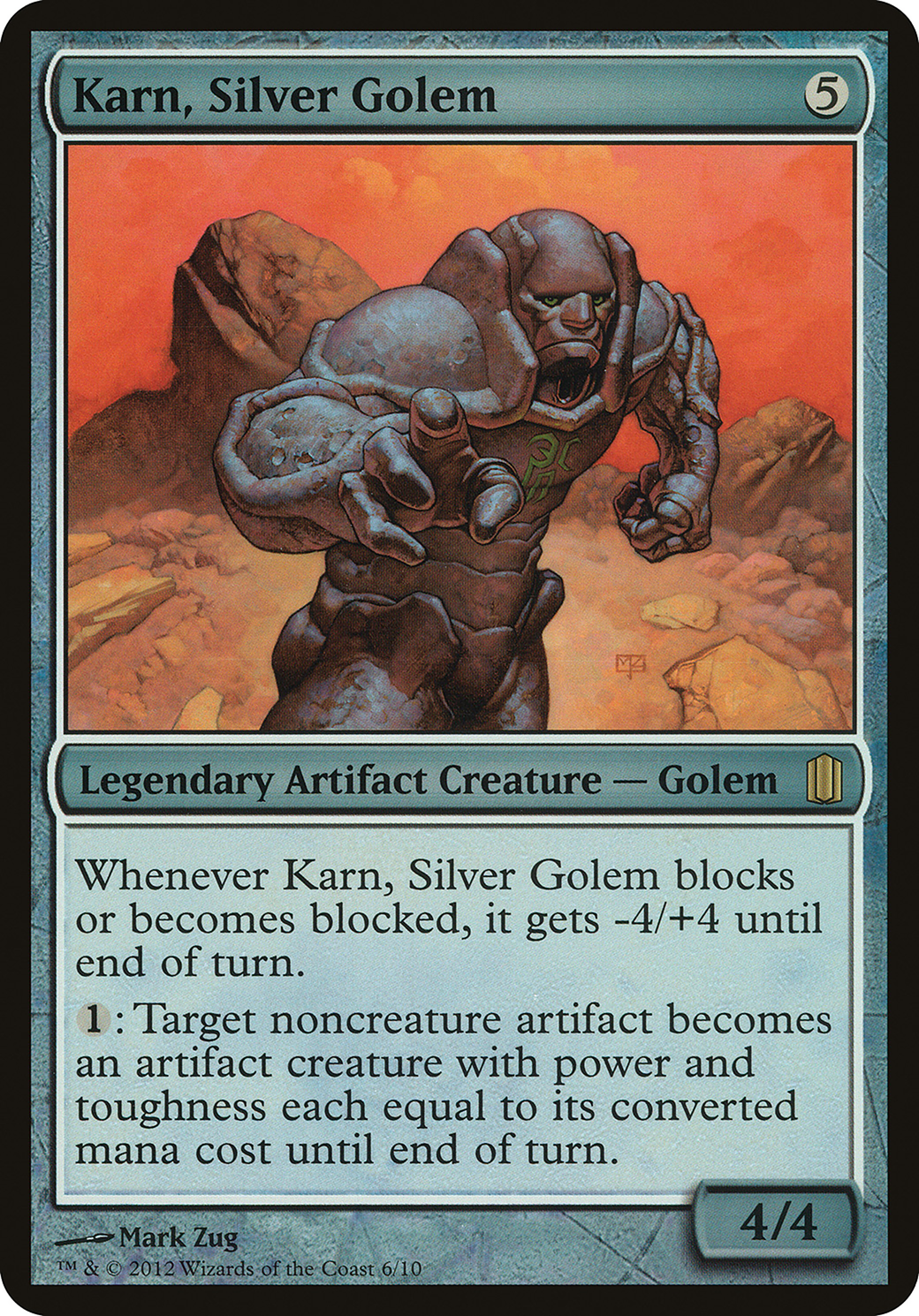 Karn, Silver Golem (Commander's Arsenal) (OVER-) - Commander's Arsenal Oversized Foil