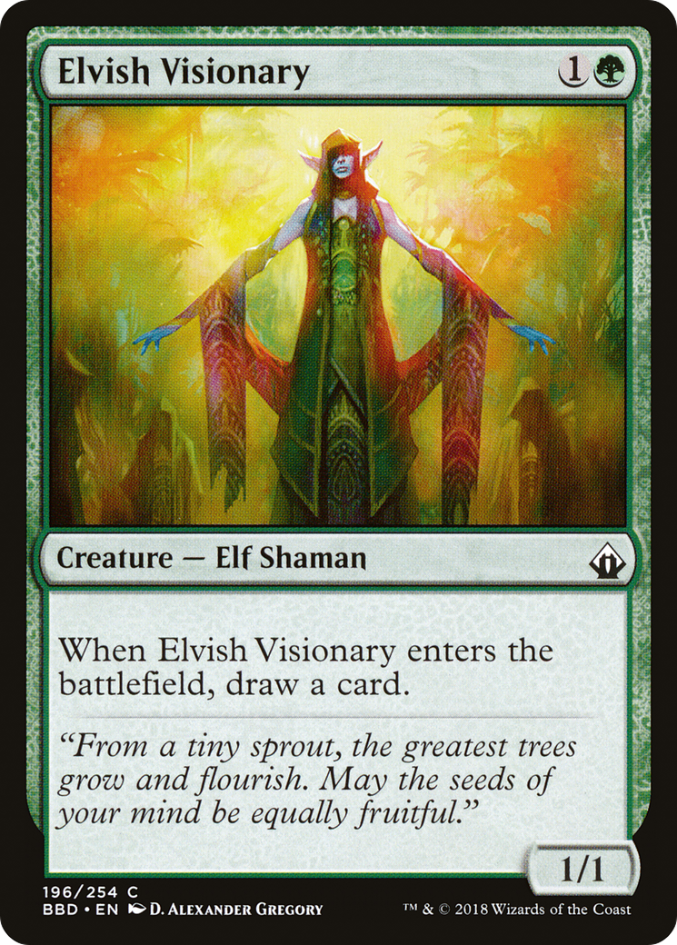 Elvish Visionary (BBD-196) - Battlebond Foil