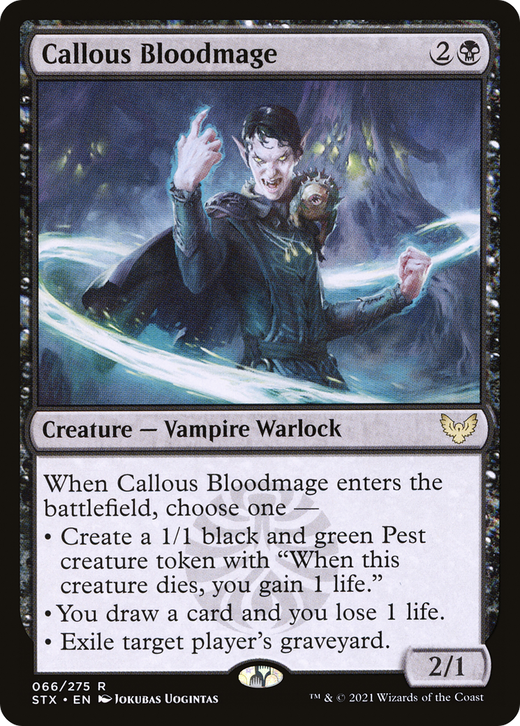 Callous Bloodmage (STX-066) - Strixhaven: School of Mages Foil