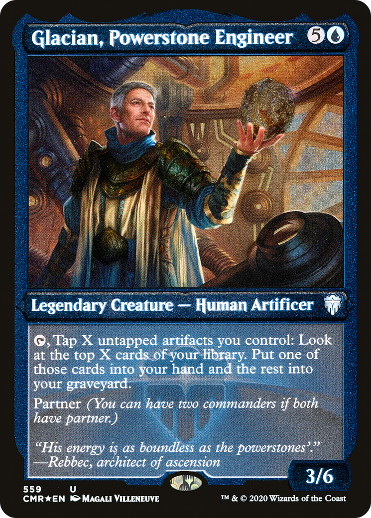 Glacian, Powerstone Engineer (Foil Etched) (CMR-559) - Commander Legends Foil