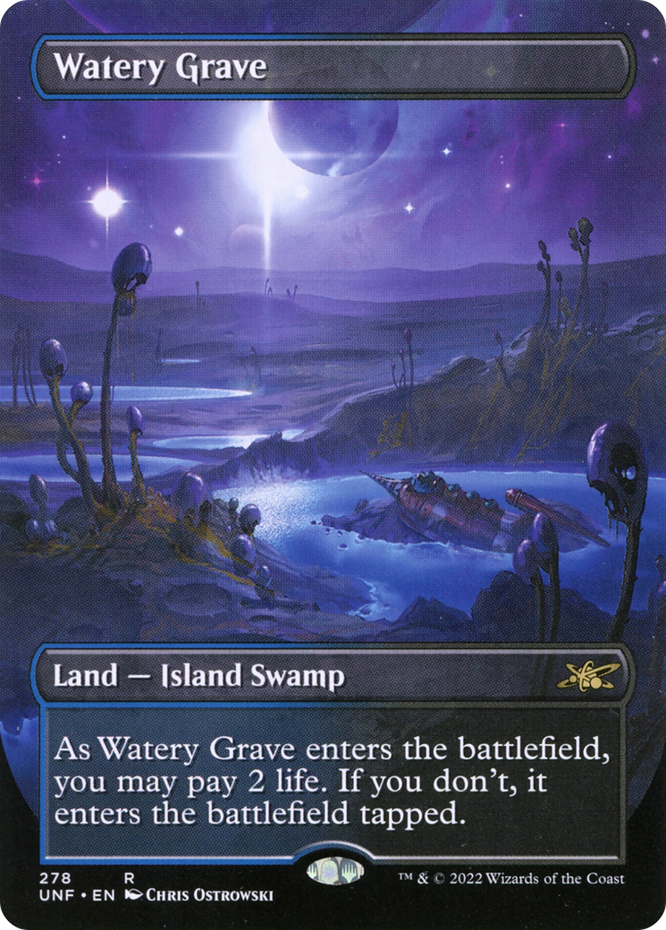 Watery Grave (Borderless) (UNF-278) - Unfinity (Borderless) Foil