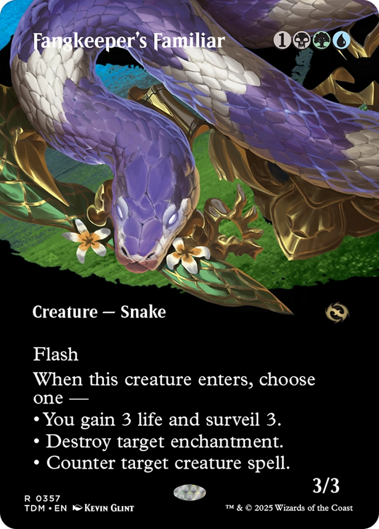 Fangkeeper's Familiar (Borderless) (TDM-357) - Tarkir: Dragonstorm: (Showcase) (Borderless) Foil