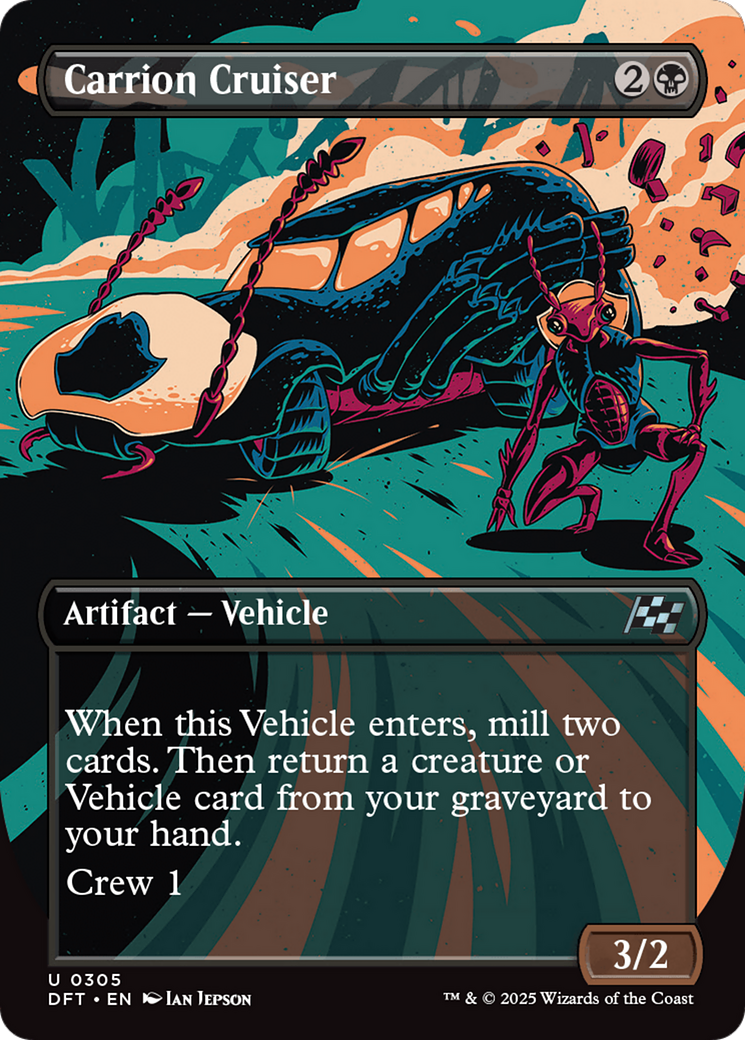 Carrion Cruiser (Borderless) (DFT-305) - Aetherdrift (Borderless) Foil