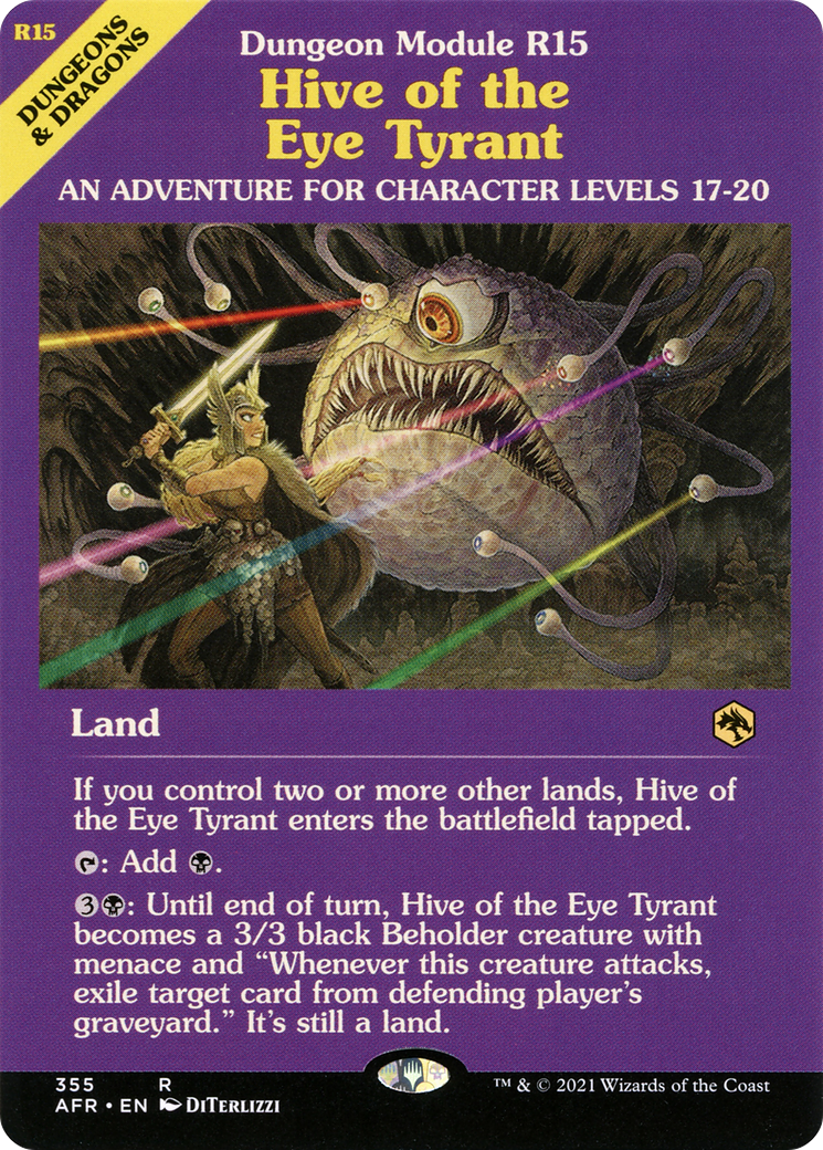 Hive of the Eye Tyrant (Dungeon Module) (AFR-355) - Adventures in the Forgotten Realms: (Showcase) Foil