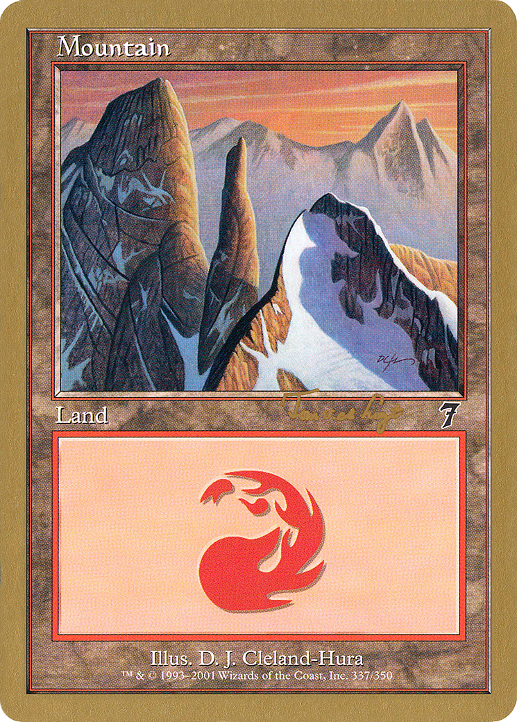 Mountain (337) - 2001 Tom van de Logt (7ED) (WCD-) - World Championship Decks 2001