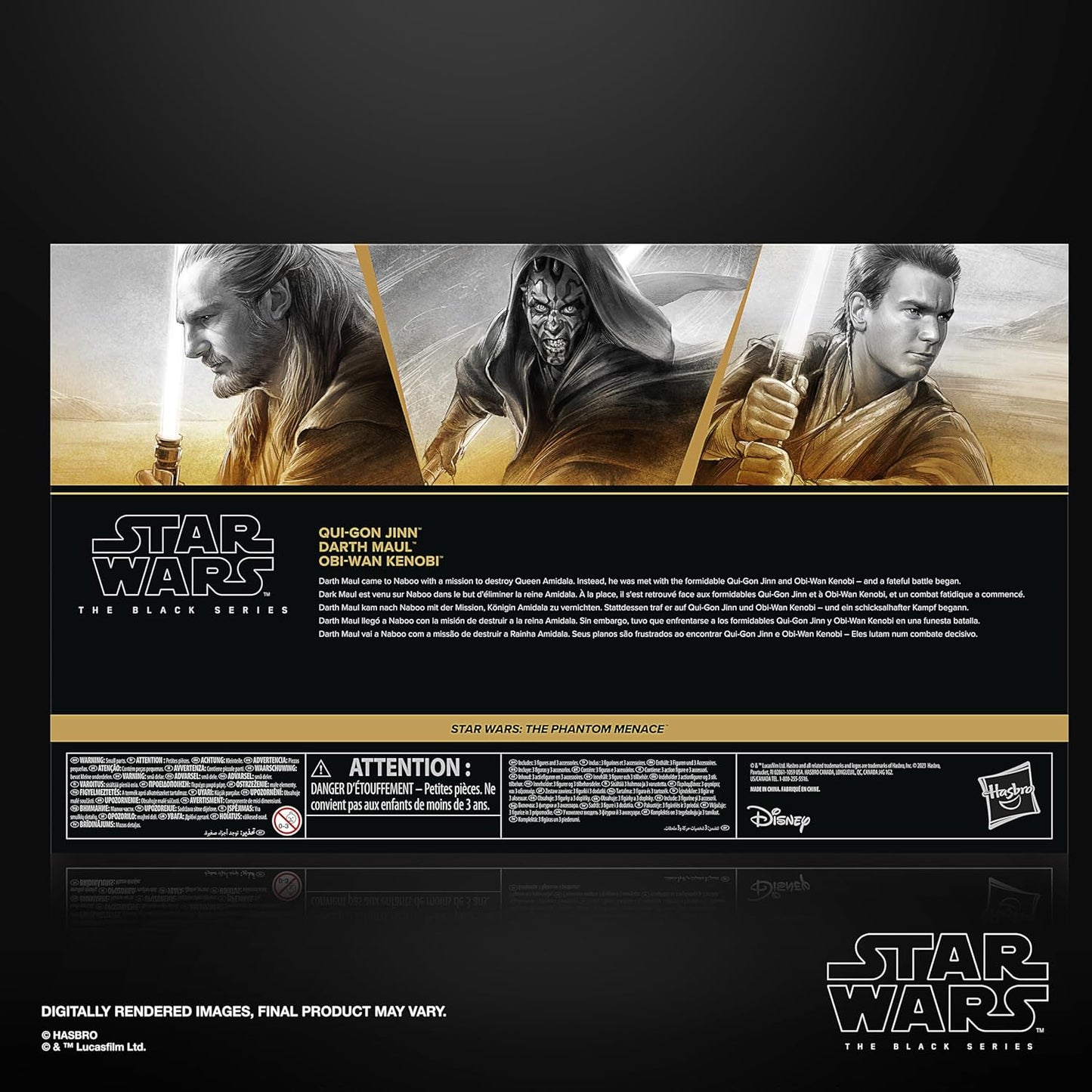 Star Wars - The Black Series: Qui-Gon Jinn, Darth Maul, Obi-Wan Kenobi (Duel of the Fates, The Phantom Menace)