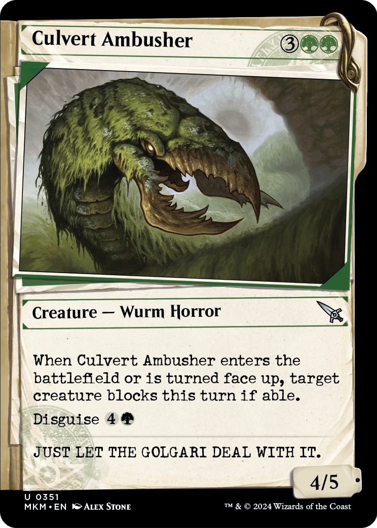Culvert Ambusher (Showcase) (MKM-351) - Murders at Karlov Manor: (Showcase) Foil