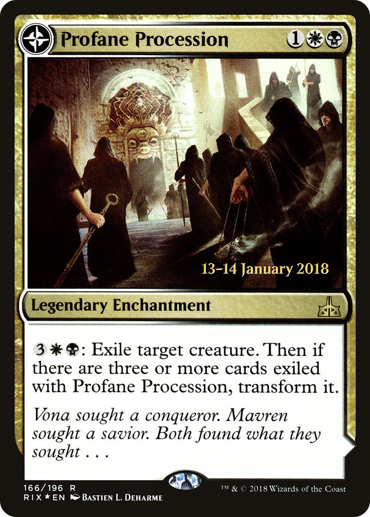 Profane Procession (PRE-166) - Rivals of Ixalan Promos: (compasslanddfc) Foil