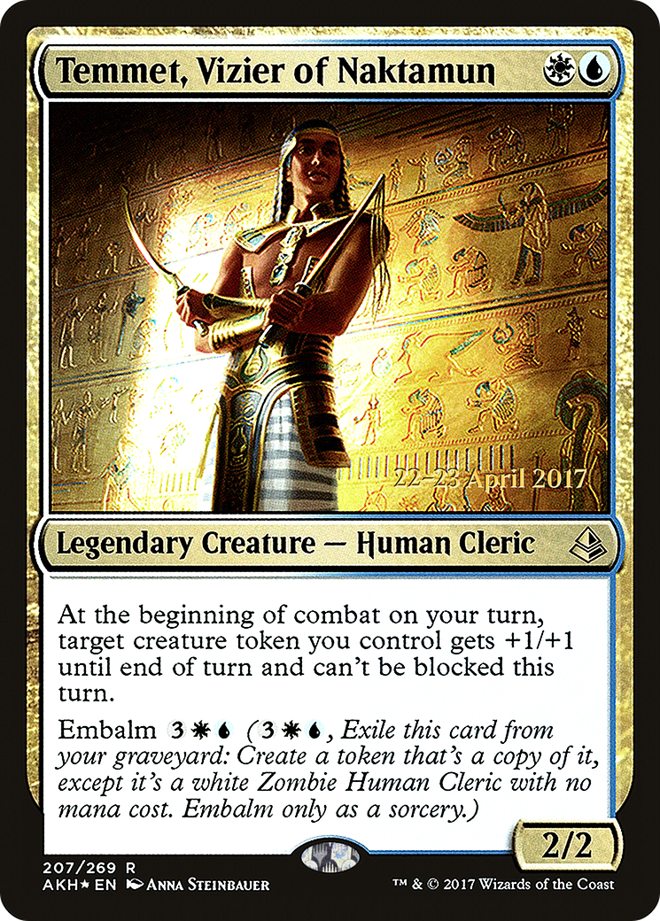 Temmet, Vizier of Naktamun (PRE-207) - Amonkhet Promos Foil