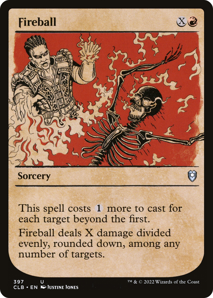 Fireball (Showcase) (CLB-397) - Commander Legends: Battle for Baldur's Gate: (Showcase) Foil