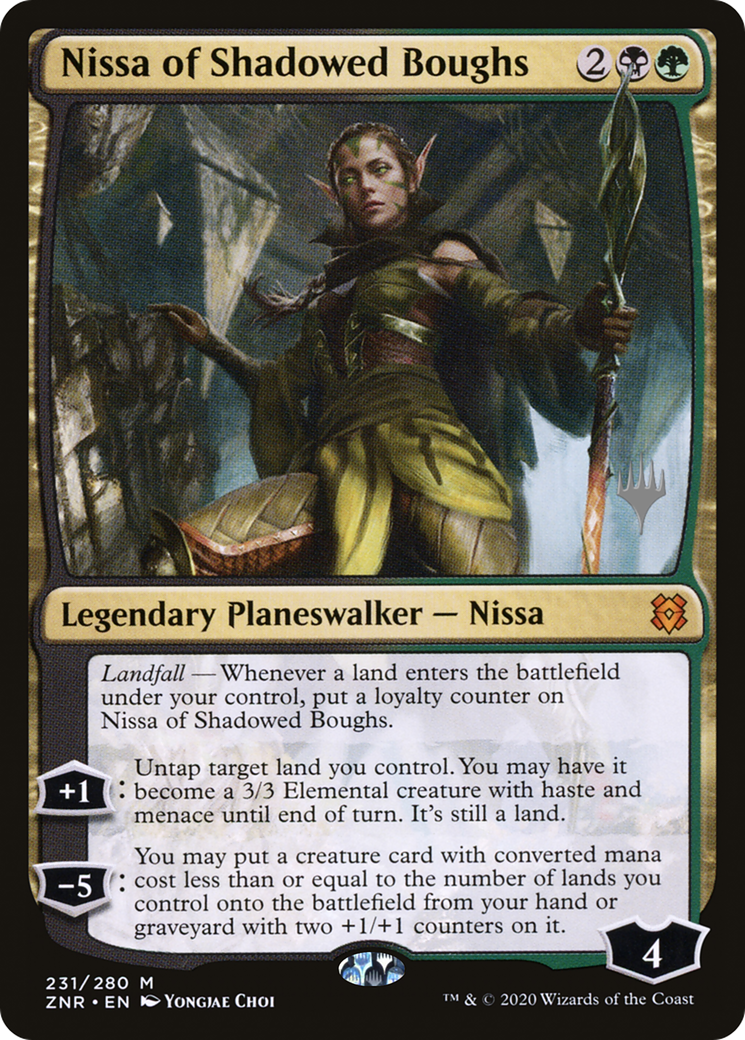 Nissa of Shadowed Boughs (PPZNR-231) - Zendikar Rising Promos