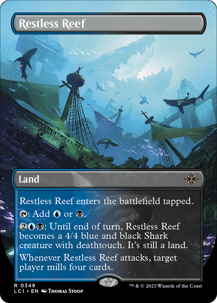 Restless Reef (Borderless) (LCI-349) - The Lost Caverns of Ixalan (Borderless) Foil