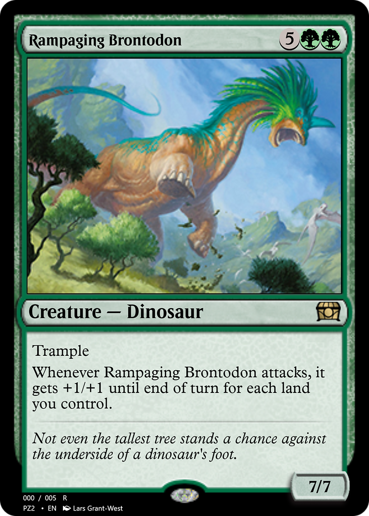 Rampaging Brontodon (PZ2-70775) - Treasure Chest Foil