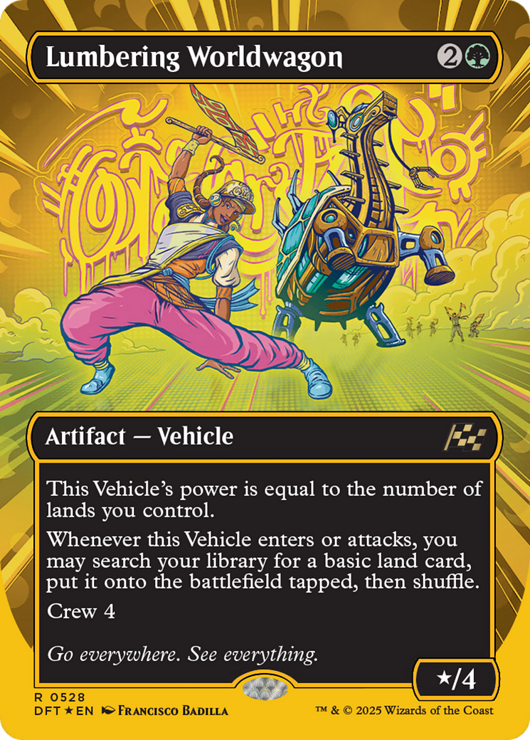 Lumbering Worldwagon (Borderless) (First-Place Foil) (DFT-528) - Aetherdrift (Borderless) Foil