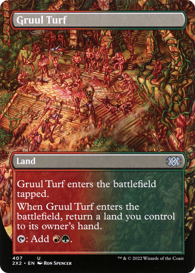 Gruul Turf (Borderless) (2X2-407) - Double Masters 2022 (Borderless) Foil